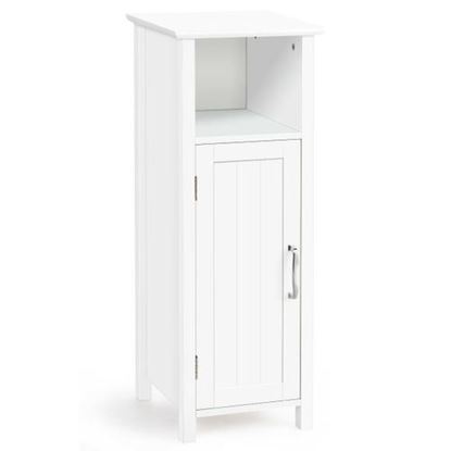 Picture of Bathroom Adjustable Shelf Floor Storage Cabinet with Door