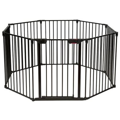 Picture of Adjustable  Panel Baby Safe Metal Gate Play Yard-Black - Color: Black