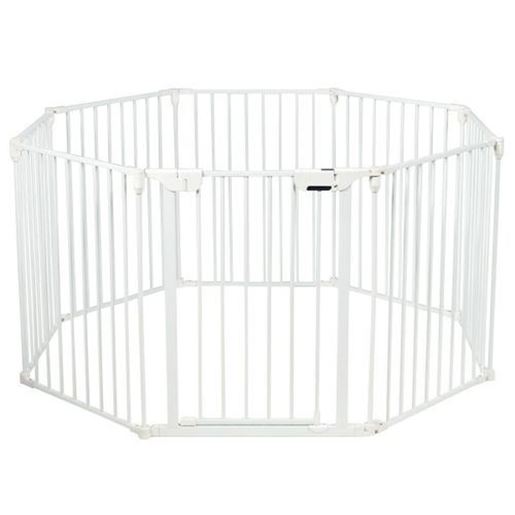 Picture of Adjustable  Panel Baby Safe Metal Gate Play Yard-White - Color: White