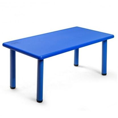 Picture of Kids Plastic Rectangular Learn and Play Table-Blue - Color: Blue