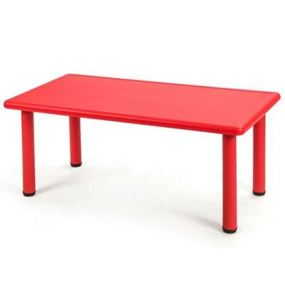 Picture of Kids Plastic Rectangular Learn and Play Table-Red - Color: Red