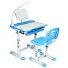 Picture of Adjustable Kids Desk Chair Set with Lamp and Bookstand-Blue - Color: Blue - Size: 26" x 19.5" x (21" - 30")