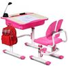 Picture of Kids Desk and Chair Set Children's Study Table Storage-Pink - Color: Pink