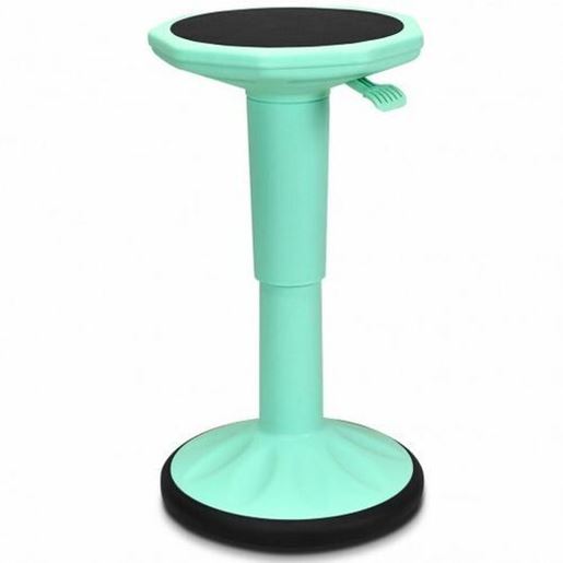 Picture of Adjustable Active Learning Stool Sitting Home Office Wobble Chair with Cushion Seat -Green - Color: Green