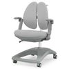 Picture of Kids Adjustable Height Depth Study Desk Chair with Sit-Brake Casters-Gray - Color: Gray