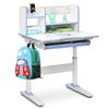 Picture of Kids Multifunctional Writing Desk with Tilt Desktop and Book Shelf-Blue - Color: Blue