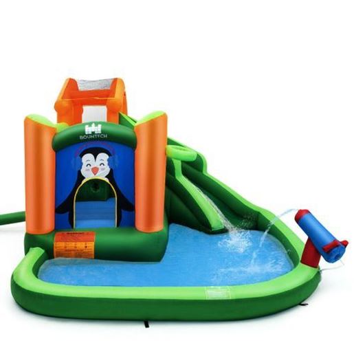 Picture of Inflatable Water Park Bouncer with Climbing Wall Splash Pool Water Cannon