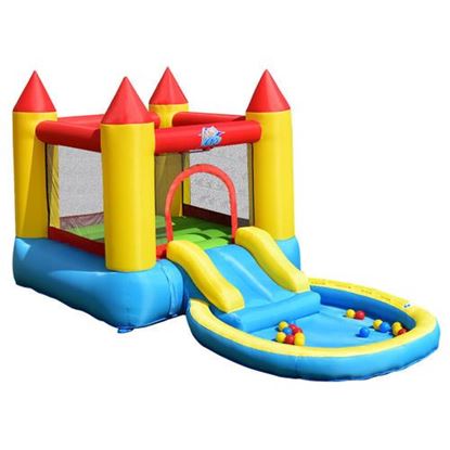 Picture of Kids Inflatable Bounce House Castle with Balls Pool and Bag