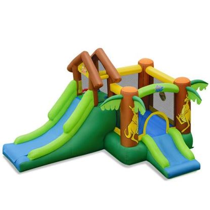 Picture of Kids Inflatable Jungle Bounce House Castle including Bag Without Blower