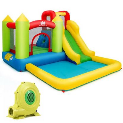 Foto de Outdoor Inflatable Bounce House with 480 W Blower