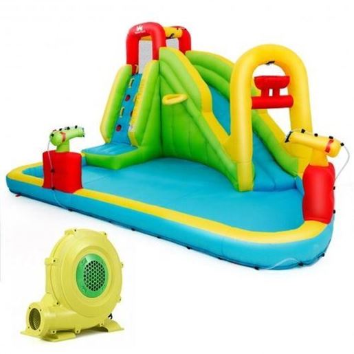 Image sur Outdoor Inflatable Water Bounce House with 480W Blower