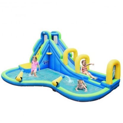 Picture of Inflatable Water Slide Kids Bounce House with Water Cannons and Hose without Blower