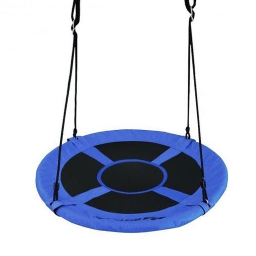 Picture of 40" 770 lbs Flying Saucer Tree Swing Kids Gift with 2 Tree Hanging Straps-Blue - Color: Blue