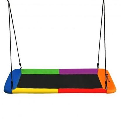 Picture of 60" Platform Tree Swing Outdoor with  2 Hanging Straps-Multicolor - Color: Multicolor