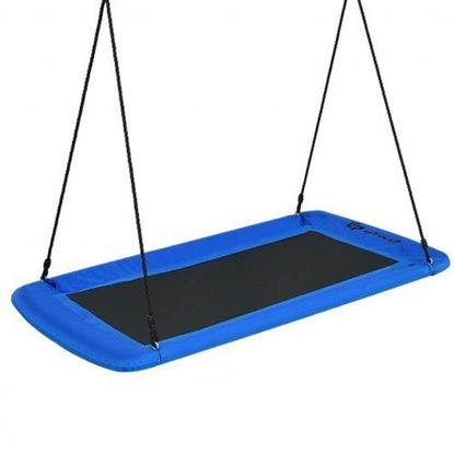 Picture of 60" Platform Tree Swing Outdoor with  2 Hanging Straps-Blue - Color: Blue