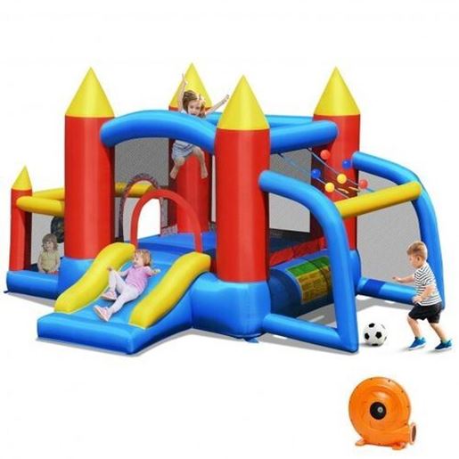 Picture of Kid Inflatable Slide Jumping Castle Bounce House with 740w Blower