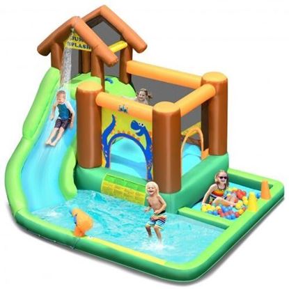 Picture of Inflatable Waterslide Bounce House Climbing Wall without Blower