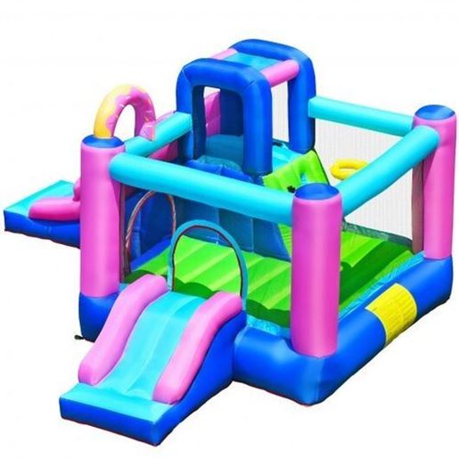 Picture of Inflatable Bounce Castle with Dual Slides and Climbing Wall without Blower