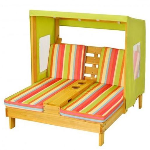 Picture of Kids Lounge Patio Lounge Chair with Cup Holders and Awning