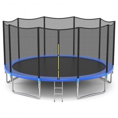 Picture of 15' Trampoline with Enclosure Net Spring Pad & Ladder