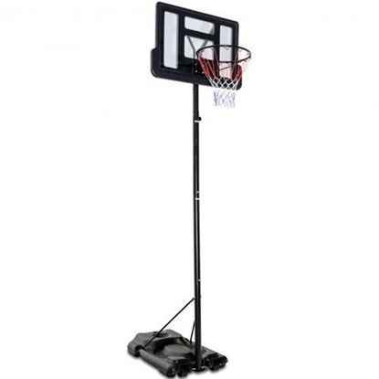 Picture of Height Adjustable Portable Shatterproof Backboard Basketball Hoop - Color: Black