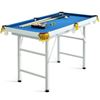 Picture of 47 Inch Folding Billiard Table with Cues and Brush Chalk-Blue - Color: Blue