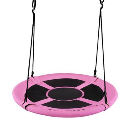 Image de 40" Flying Saucer Tree Swing Indoor Outdoor Play Set-Pink - Color: Pink