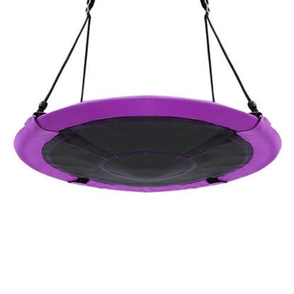 Image de 40" Flying Saucer Tree Swing Indoor Outdoor Play Set-Purple - Color: Purple