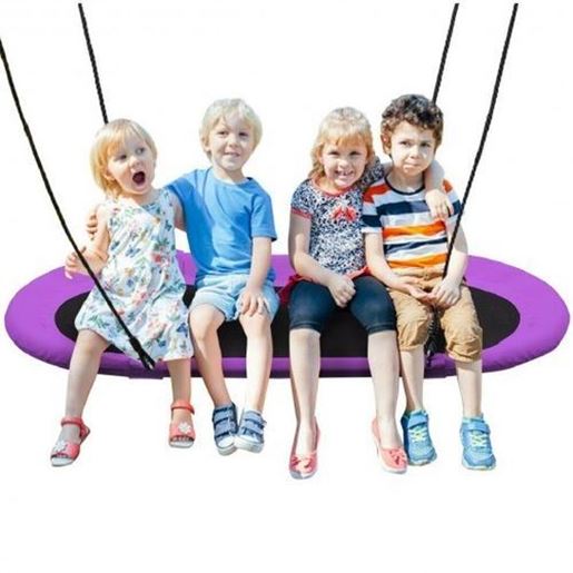 Picture of 60" Saucer Surf Outdoor Adjustable Swing Set-Purple - Color: Purple