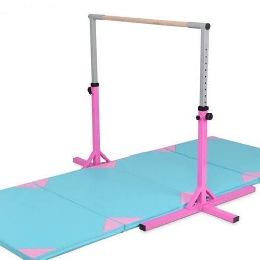 Picture of Adjustable Gymnastics Horizontal Bar for Kids - Color: Pink