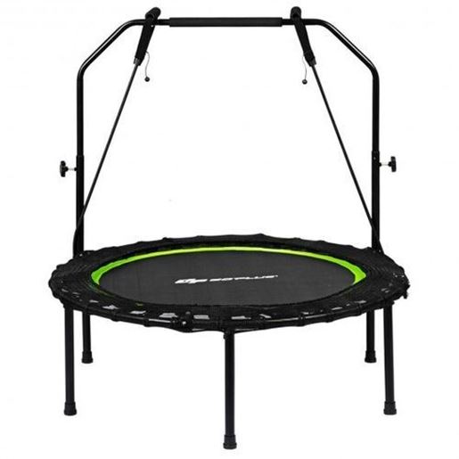 Picture of 40 Inch Foldable Fitness Rebounder with Resistance Bands Adjustable Home-Green - Color: Green