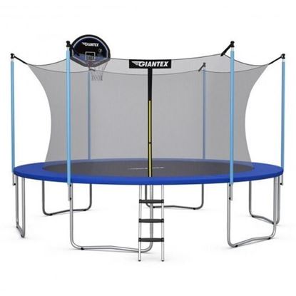 Изображение 15 FT Trampoline Combo Bounce Jump Safety Enclosure Net