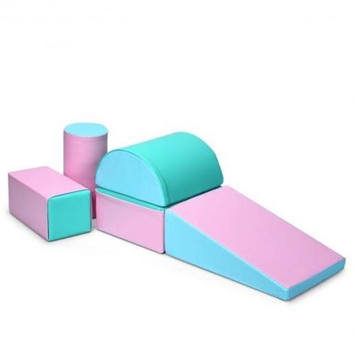 Picture of 5-Piece Set Climb Activity Play Safe Foam Blocks-Pink - Color: Pink