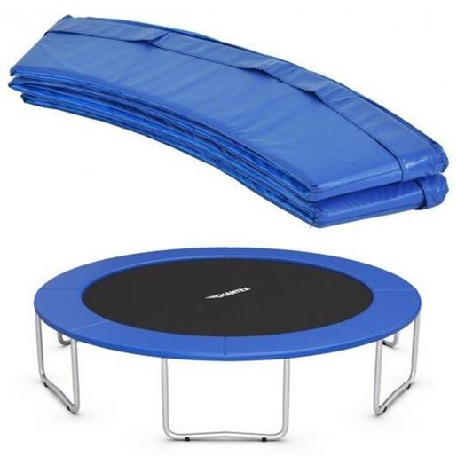 Foto de 10FT Waterproof Safety Trampoline  Bounce Frame Spring Cover-Navy - Color: Navy