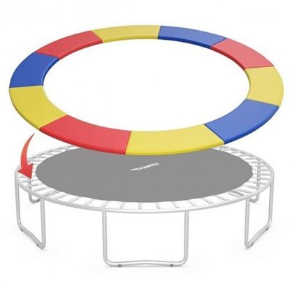 图片 12FT Trampoline Replacement Safety Pad Bounce Frame-Multicolor - Color: Multicolor