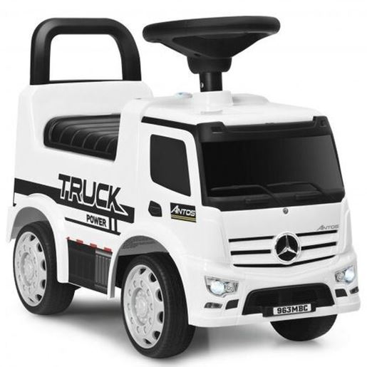 Picture of Children Push and Ride Racer Licensed Mercedes Benz Push Truck Car-White - Color: White