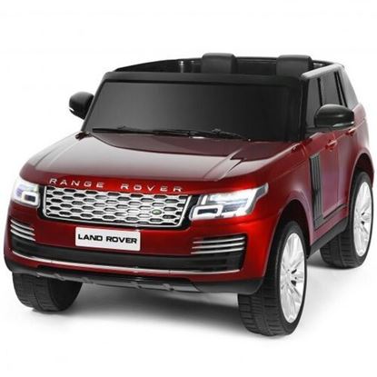 Picture of 24V 2-Seater Licensed Land Rover Kids Ride On Car with 4WD Remote Control-Red - Color: Red