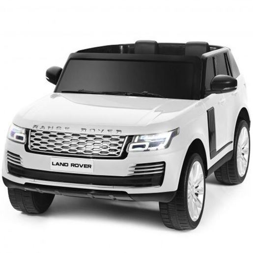 Image sur 24V 2-Seater Licensed Land Rover Kids Ride On Car with 4WD Remote Control-White - Color: White