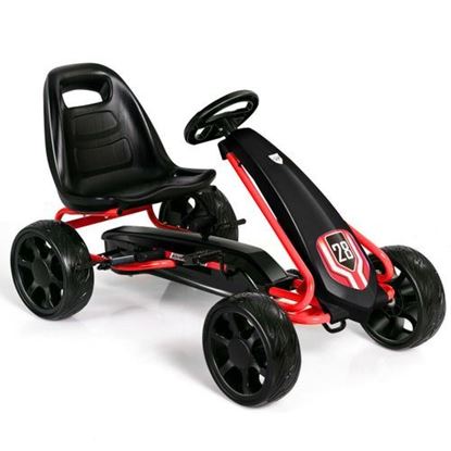 Picture of Kids Ride On Toys Pedal Powered Go Kart Pedal Car-Black - Color: Black