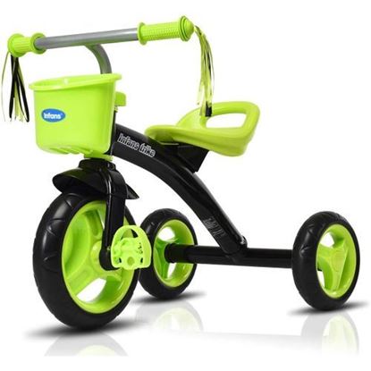 Picture of Kids Tricycle Rider with Adjustable Seat-Green - Color: Green