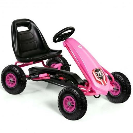 Picture of Kids Ride on Car Toy with Adjustable Seat-Pink - Color: Pink