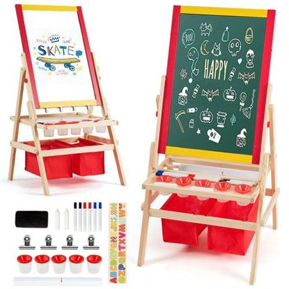Picture of Flip-Over Double-Sided Kids Art Easel - Color: Multicolor