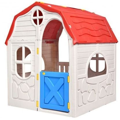 Picture of Kids Cottage Playhouse Foldable Plastic Indoor Outdoor Toy