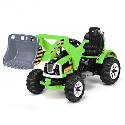 Picture of 12 V Battery Powered Kids Ride on Dumper Truck-Green - Color: Green