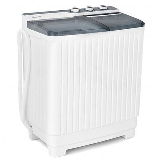 Picture of Portable Washing Machine 20lbs Washer and 8.5lbs Spinner with Built-in Drain Pump-Gray