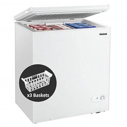 Picture of 5.2 Cu.ft Chest Freezer Upright Single Door Refrigerator with 3 Baskets-White