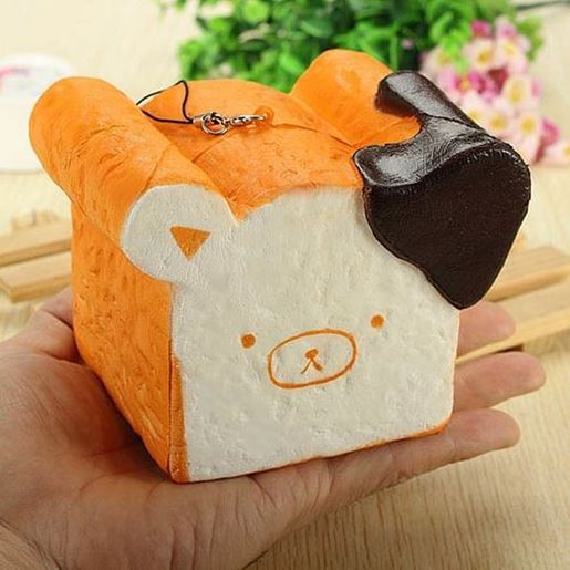 Picture of Squishy Toy 8 Seconds Slow Rising Super Soft Cute Fragrance Reality Touch Bear Toast Bread Decor