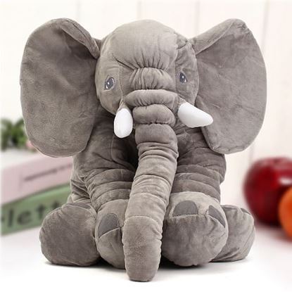 Foto de 23.5" 60cm Cute Jumbo Elephant Plush Doll Stuffed Animal Soft Kids Toy Gift