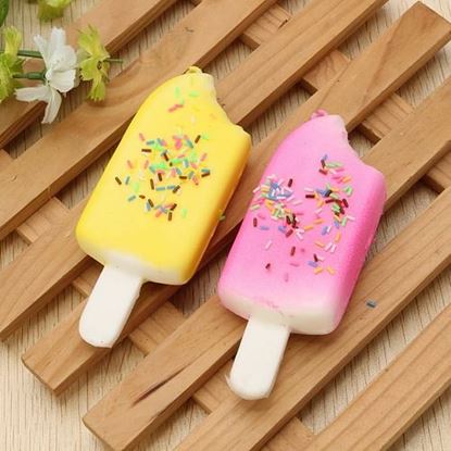 图片 11cm Ice Lolly Popsicle Squishy Charm PU Phone Strap Decor Random Color Gift