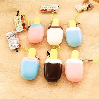 Picture of Squishy Popsicle Ice Lolly Ice Cream 6x3x1.7cm Cute Phone Bag Strap Pendent Gift Toy